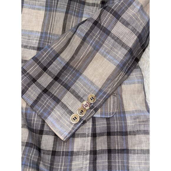 Sieg Madagascar men's sz. S plaid blazer. New w/out tags. Fabulous item - Picture 7 of 8